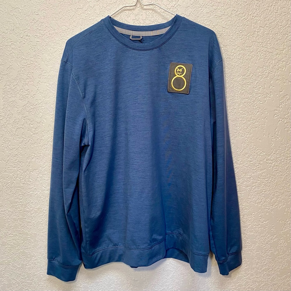 Puma Blue Crewneck Sweatshirt with Yellow Patch